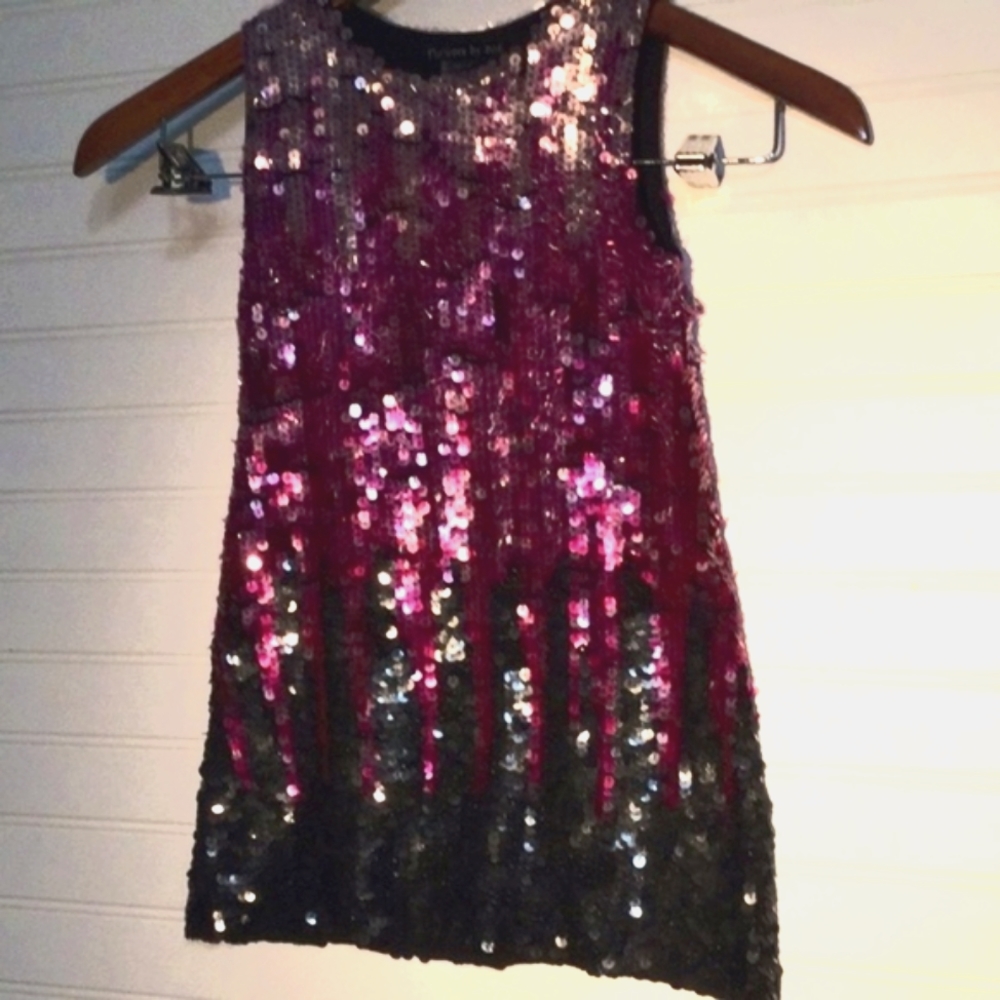 Flowers by Zoe Sequin ombré tank top size 4